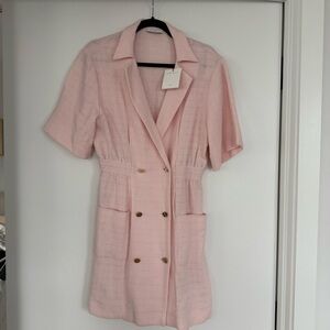 Sandro Blush Pink Textured Dress